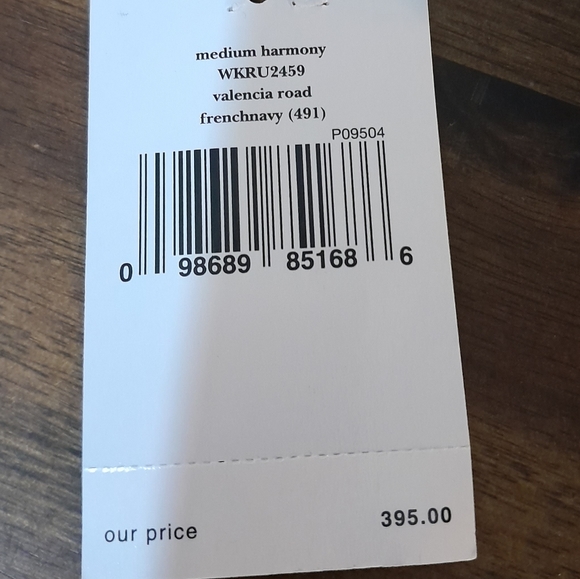 Kate Spade Medium Harmony Valencia Road French Navy Purse/Tote Bag Ostrich Textu - Picture 6 of 9